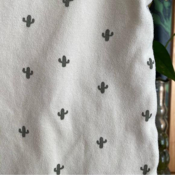 Quincy Mae Cream Green Cactus Jersey Sleep Bag - Picture 11 of 14
